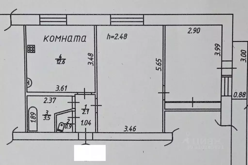 2-к кв. Смоленская область, Ярцево Ольховская ул., 15 (52.0 м) - Фото 0