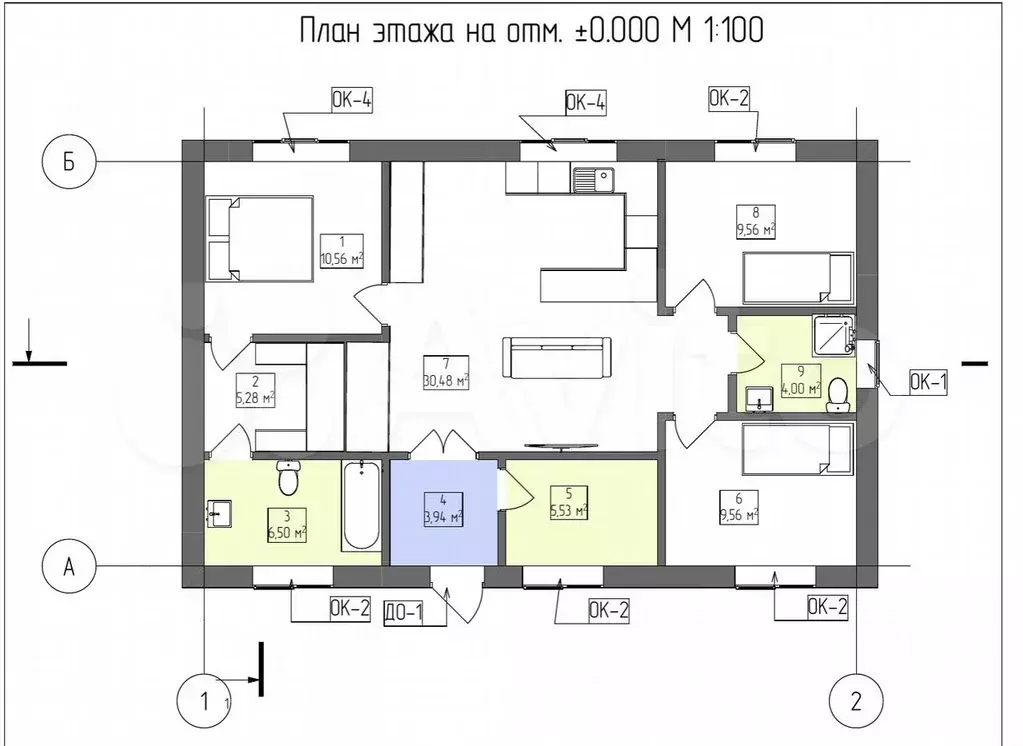 Дом 105 м на участке 8 сот. - Фото 1