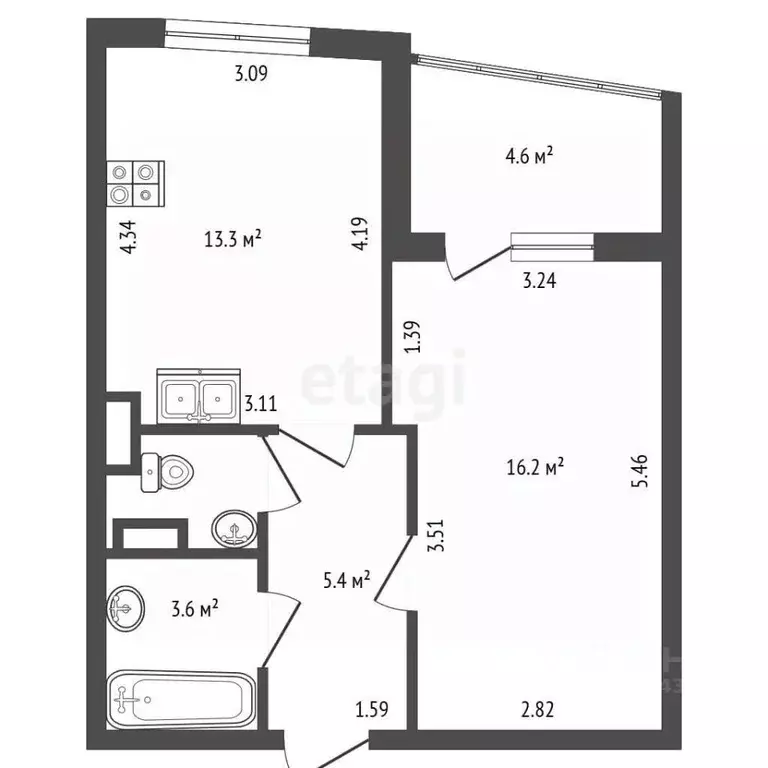 1-к кв. Санкт-Петербург Конторская ул., 20 (40.3 м) - Фото 2