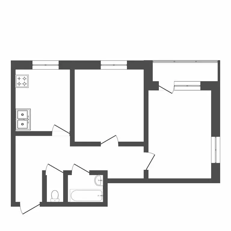 2-комнатная квартира: Тюмень, улица Бориса Житкова, 2к1 (60 м) - Фото 1