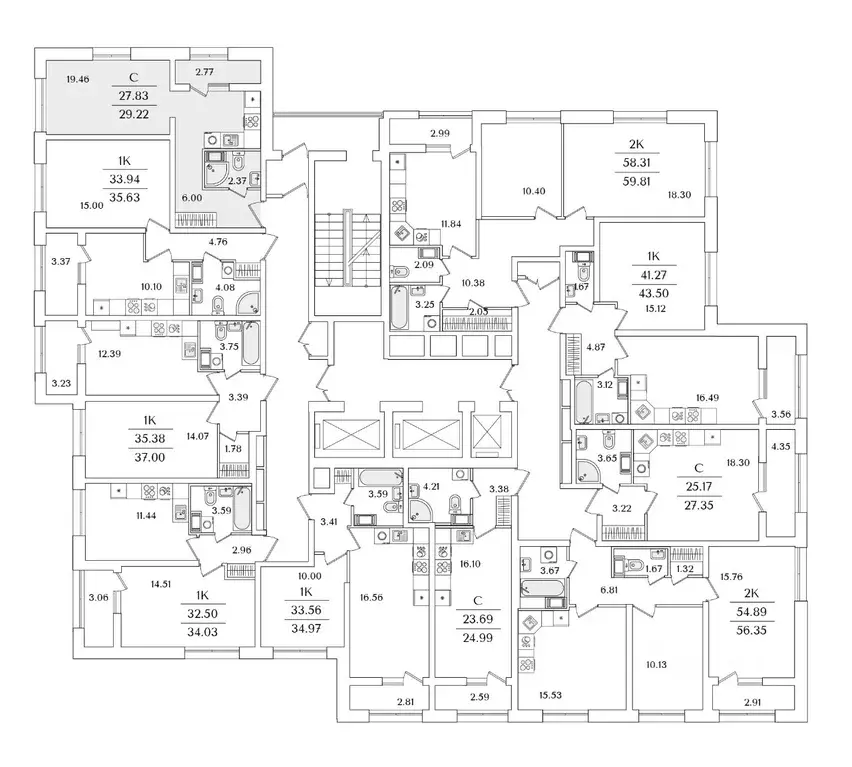 Студия Санкт-Петербург Полюстрово тер.,  (29.22 м) - Фото 1