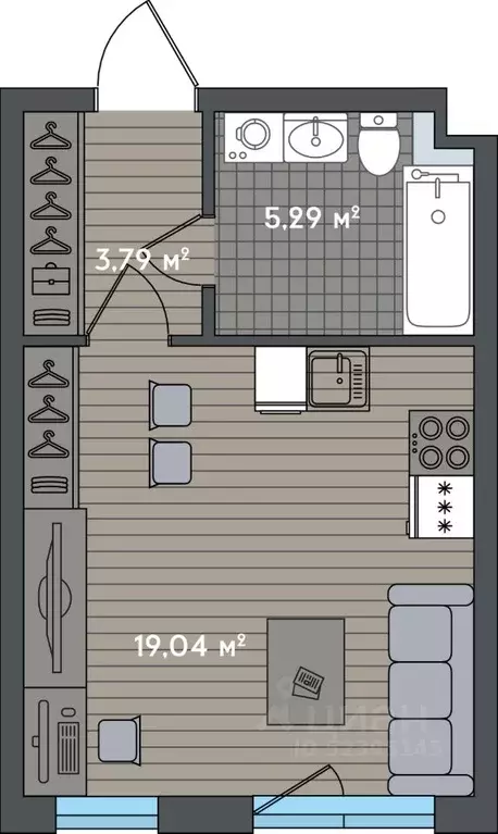 1-к кв. Москва Зорге 9 жилой комплекс, 9Ак6 (28.1 м) - Фото 0
