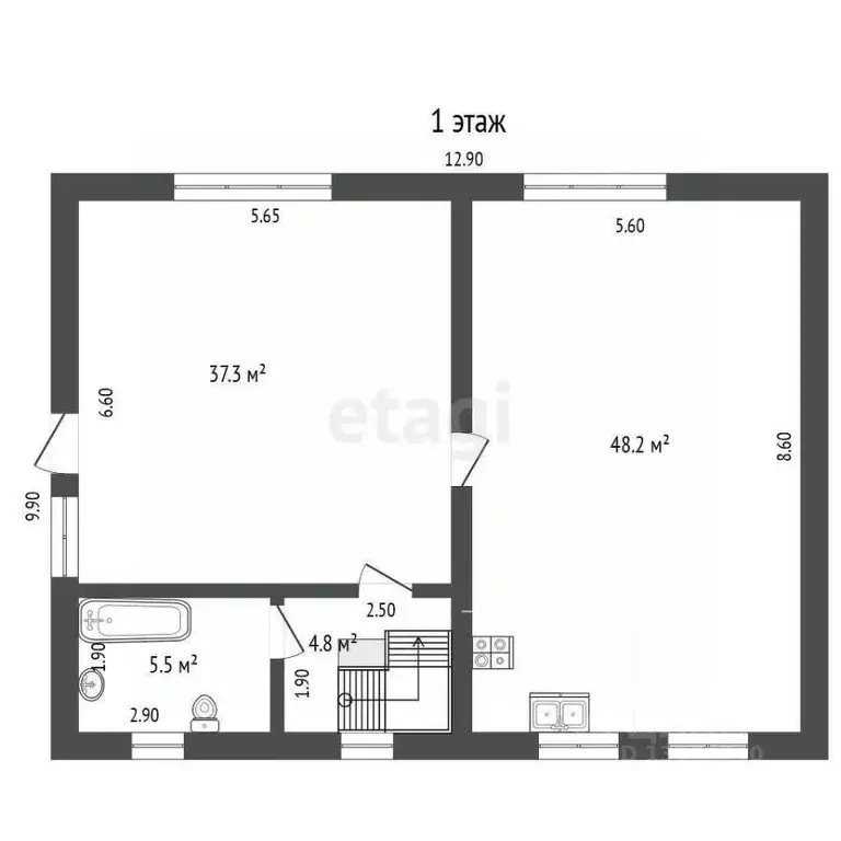 Дом в Орловская область, Урицкий район, Луначарское с/пос, пос. ... - Фото 2