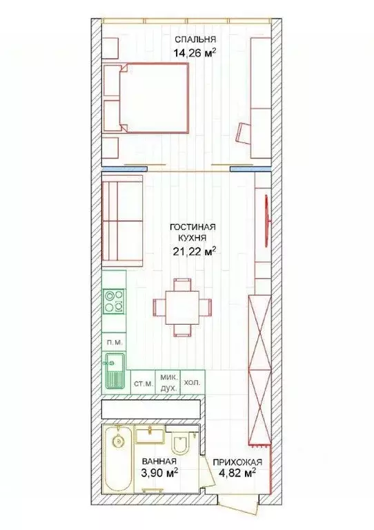 1-к кв. Краснодарский край, Геленджик ул. Мира, 40 (40.0 м) - Фото 0