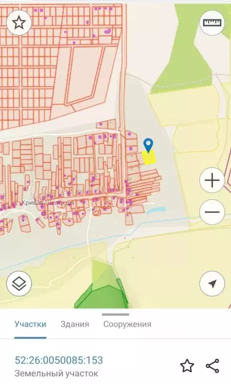 Участок в Нижегородская область, Нижний Новгород д. Кривая Шелокша,  ... - Фото 1