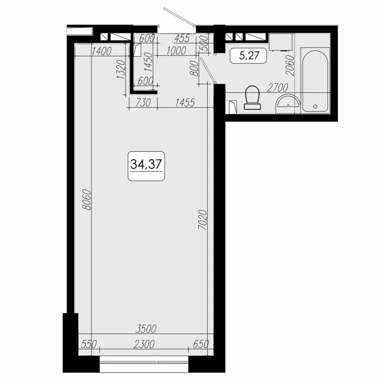 1-комнатная квартира: Владивосток, Верхняя улица, 20 (34.37 м) - Фото 1