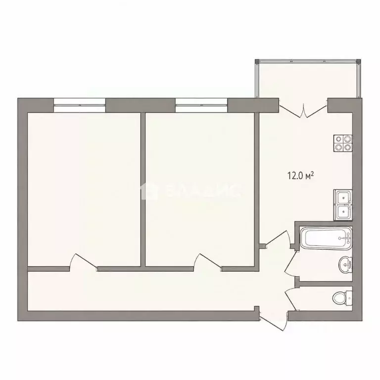 2-к кв. Москва Внуковское поселение, ул. Анны Ахматовой, 10 (64.0 м) - Фото 2
