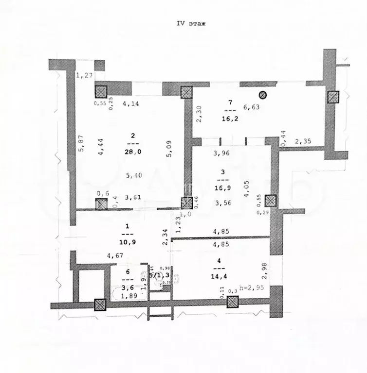 3-к. квартира, 91,3 м, 4/5 эт. - Фото 0
