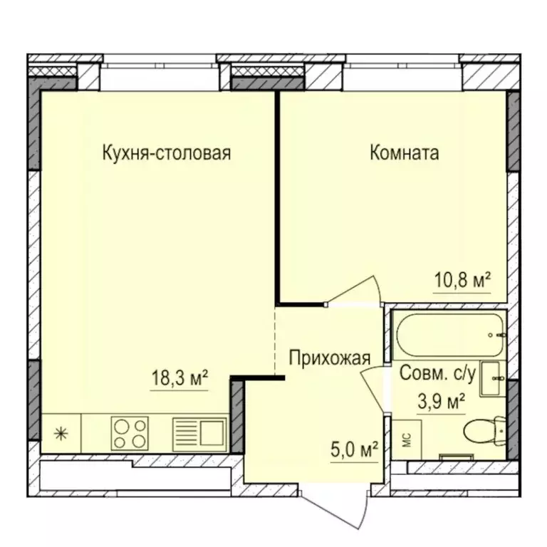 1-к кв. Удмуртия, Ижевск Буммаш жилрайон, Покровский жилой комплекс ... - Фото 1