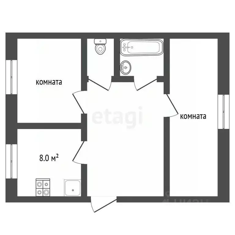 2-к кв. Владимирская область, Покров городской округ, пос. Городищи ... - Фото 1