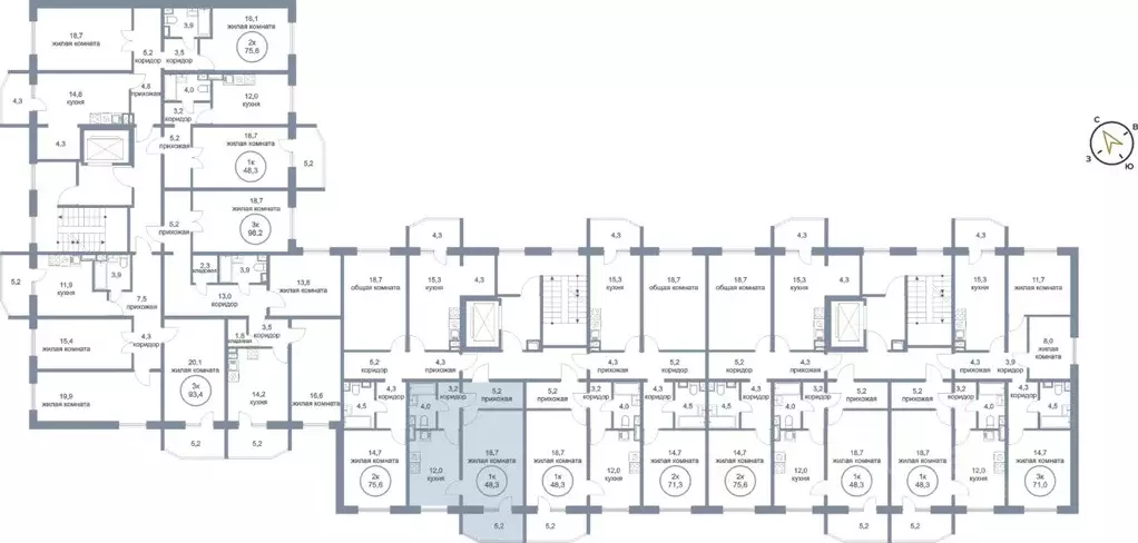 1-к кв. Ханты-Мансийский АО, Нефтеюганск 6-й мкр, 11 (48.3 м) - Фото 1