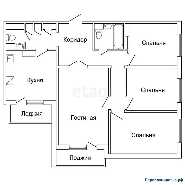 4-комнатная квартира: Черногорск, Советская улица, 60 (83 м) - Фото 0
