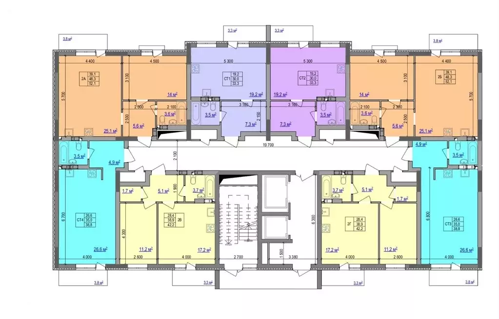 1-к кв. Астраханская область, Астрахань Моздокская ул., 40/2 (42.2 м) - Фото 2