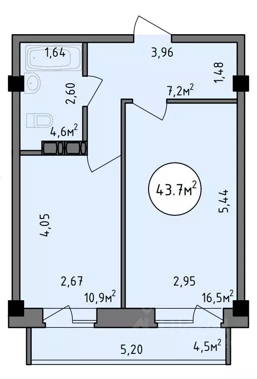 1-к кв. Хакасия, Абакан Советская ул., 123 (43.7 м) - Фото 1