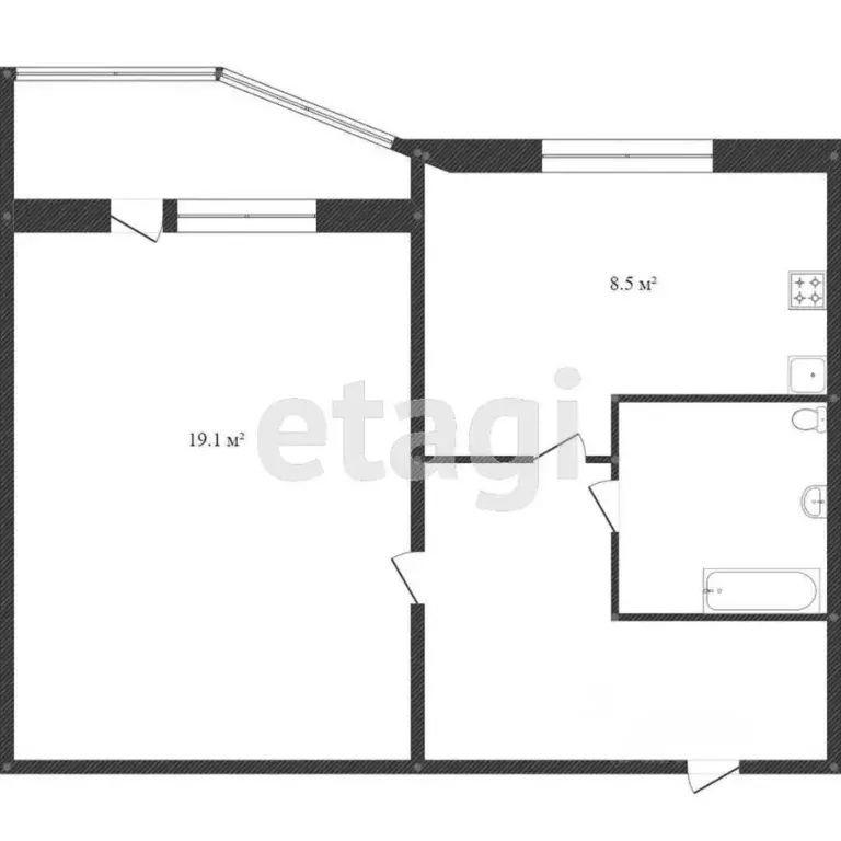 1-к кв. Москва Воронежская ул., 54 (37.8 м) - Фото 2