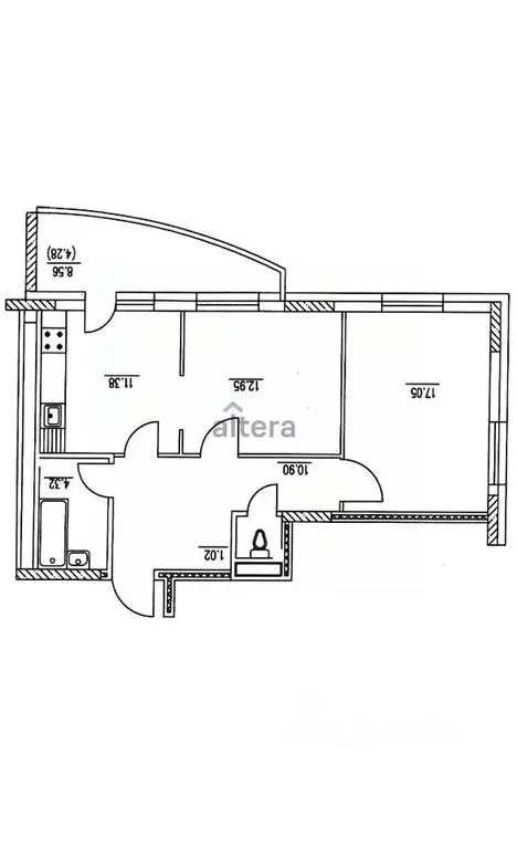 2-к кв. Татарстан, Казань ул. Дубравная, 1/104к1 (57.8 м) - Фото 2