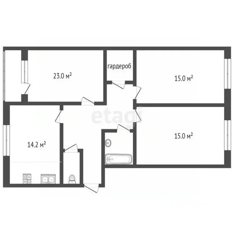 3-к кв. Архангельская область, Котлас ул. Маяковского, 1Б (93.1 м) - Фото 1
