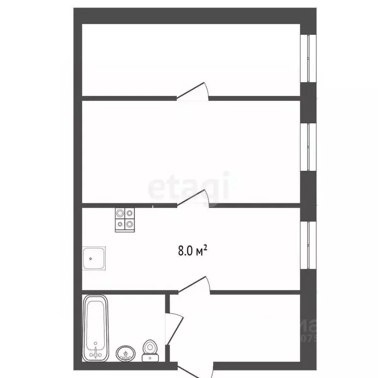 2-к кв. Ярославская область, Рыбинский муниципальный округ, пос. ... - Фото 2