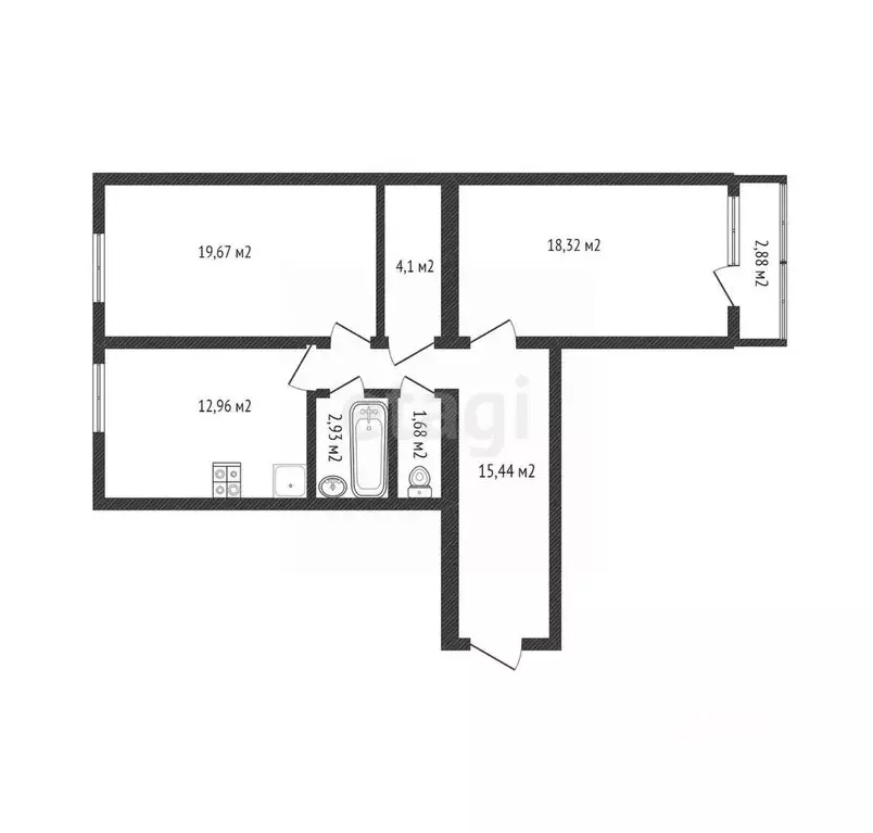 2-к кв. Калужская область, Калуга Турынино мкр, ул. Советская, 81 ... - Фото 2