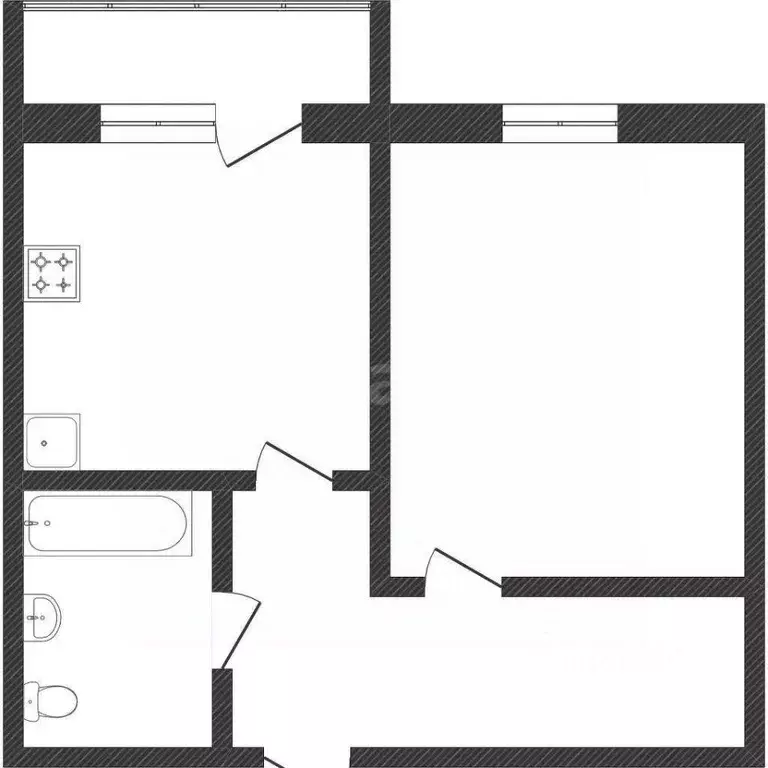1-к кв. Кемеровская область, Кемерово ул. 2-я Заречная, 2 (34.0 м) - Фото 1
