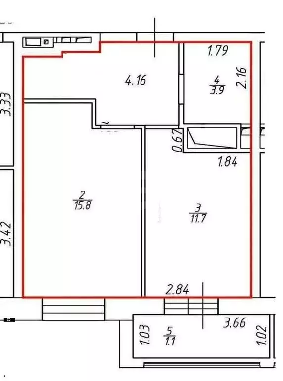 1-комнатная квартира: Казань, ЖК Мечта, 4 (35.3 м) - Фото 1