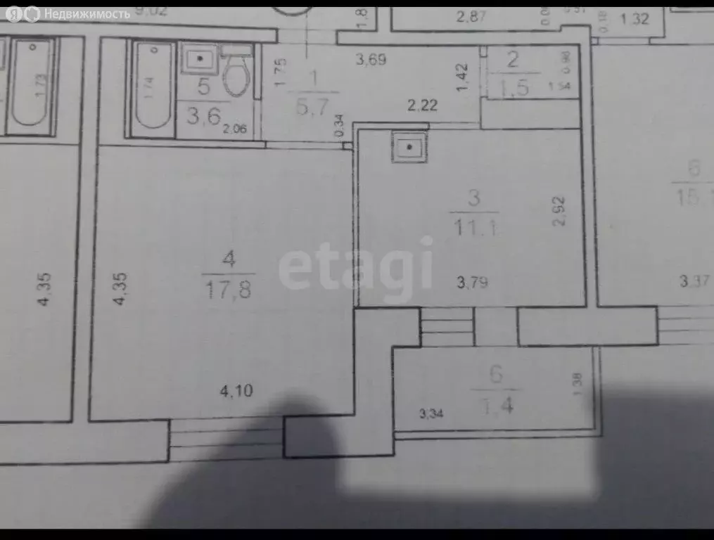 1-комнатная квартира: Чита, улица Генерала Белика, 5 (39.7 м) - Фото 0