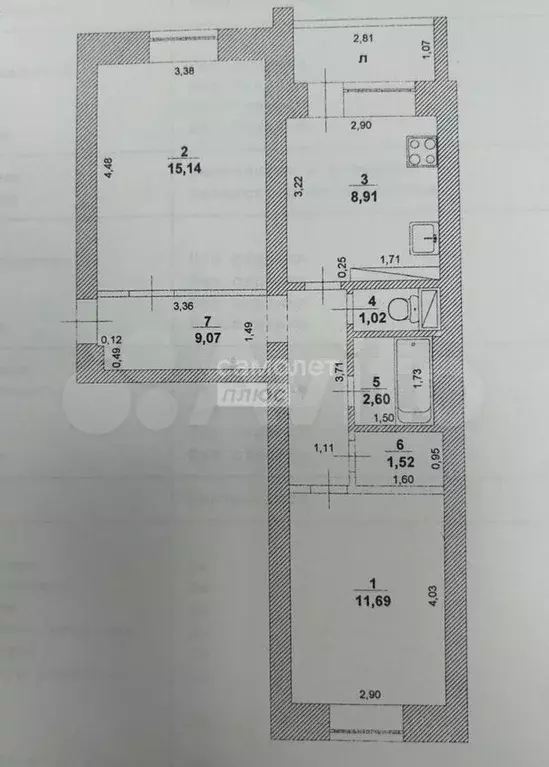 2-к. квартира, 50 м, 5/6 эт. - Фото 0