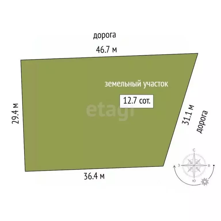 Участок в Тюменская область, Тюменский муниципальный округ, д. Якуши ... - Фото 2