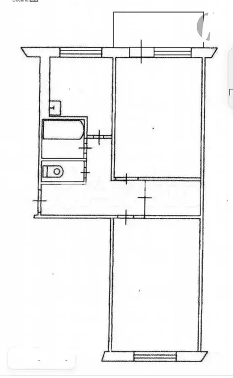 2-к. квартира, 44,1 м, 5/5 эт. - Фото 0