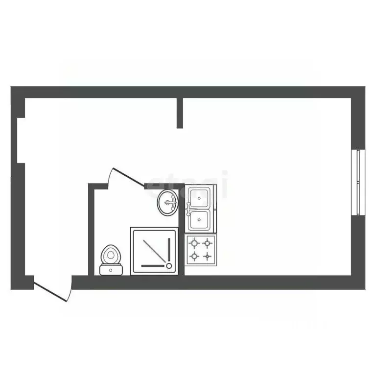 Студия Санкт-Петербург Лесной просп., 3 (22.0 м) - Фото 2