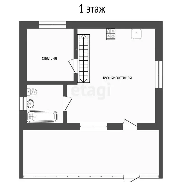 Дом в деревня Красный Яр, Интернациональная улица (65.9 м) - Фото 1