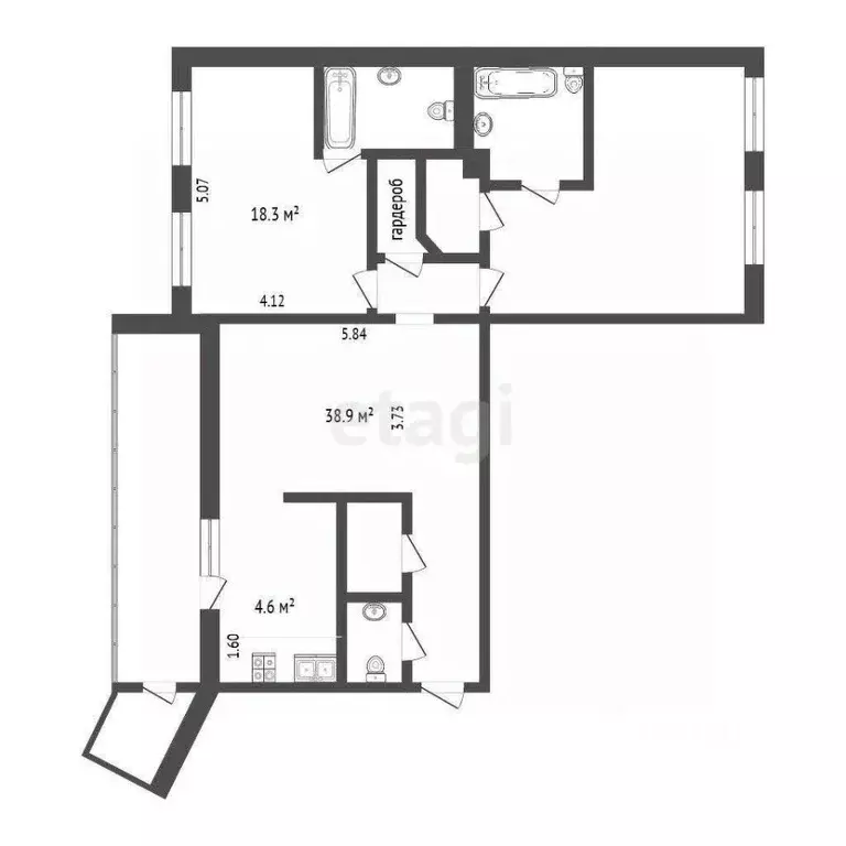 3-к кв. Ханты-Мансийский АО, Сургут ул. Гагарина, 12 (104.0 м) - Фото 1