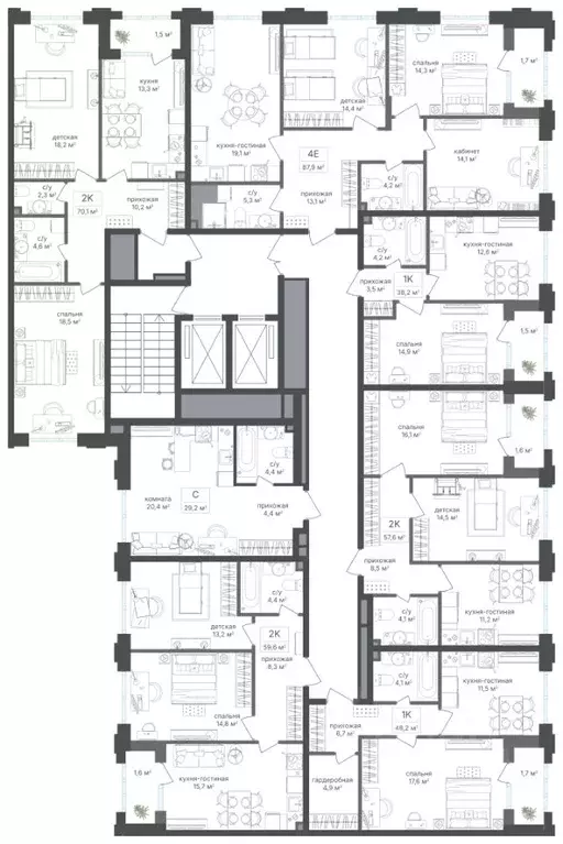 Студия Москва Михалковская ул., 48к1 (29.1 м) - Фото 1