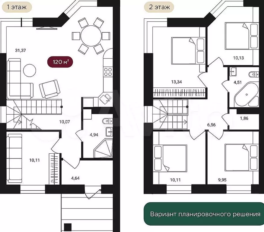 Коттедж 120 м на участке 4 сот. - Фото 1