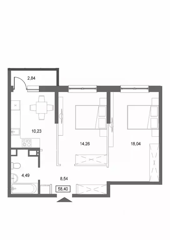 2-к кв. Тверская область, Конаковский муниципальный округ, ... - Фото 1