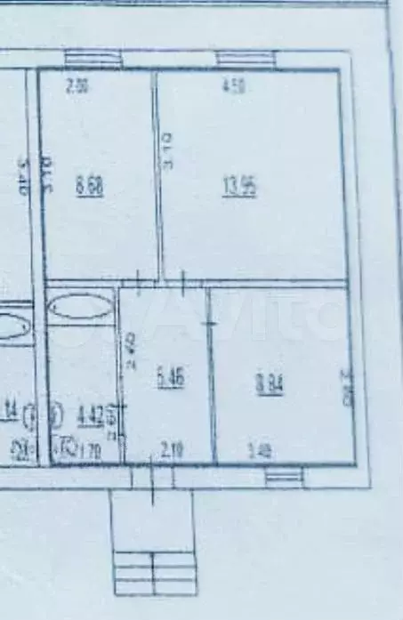 2-к. квартира, 41 м, 1/1 эт. - Фото 0