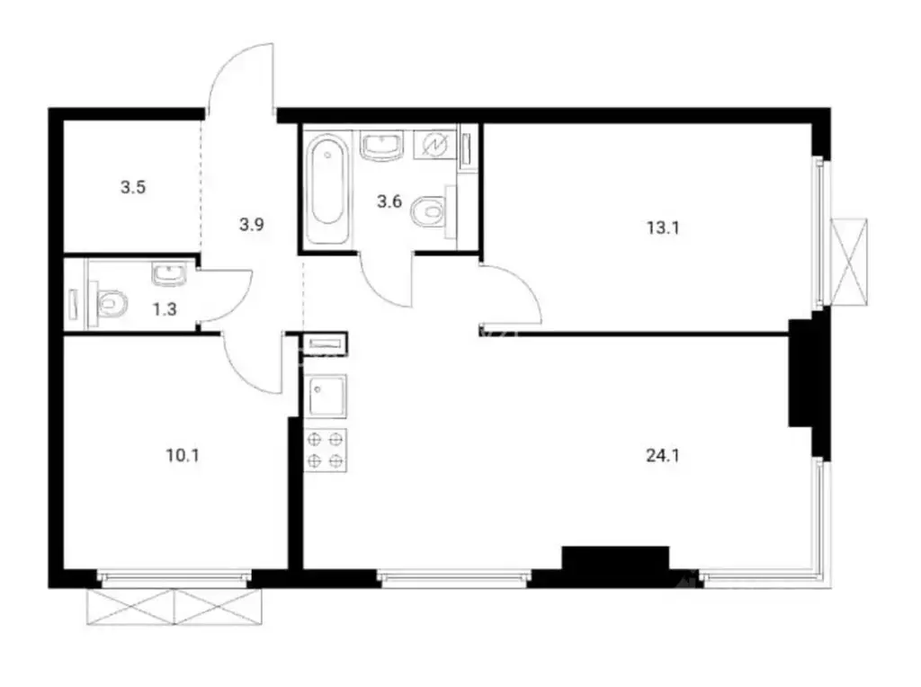 2-к кв. Москва ул. Саларьевская, 13к3 (60.0 м) - Фото 2