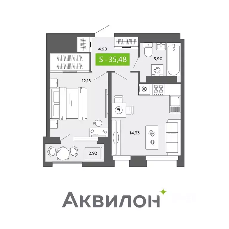 1-к кв. Архангельская область, Архангельск просп. Обводный Канал ... - Фото 0