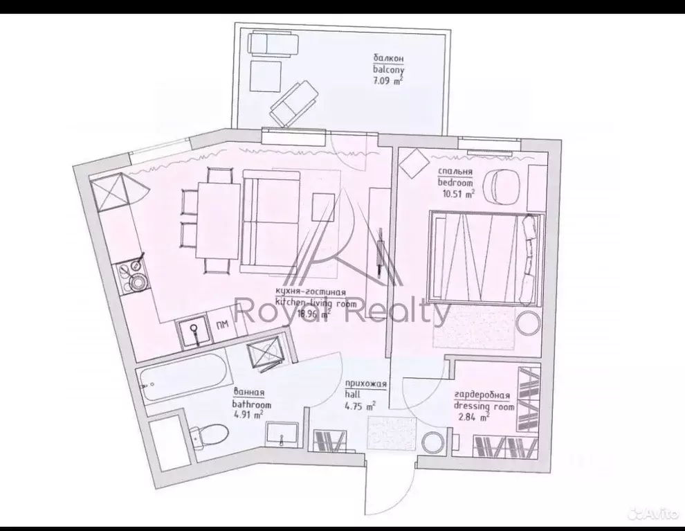 2-к кв. Санкт-Петербург Аптекарский просп., 18 (42.0 м) - Фото 2