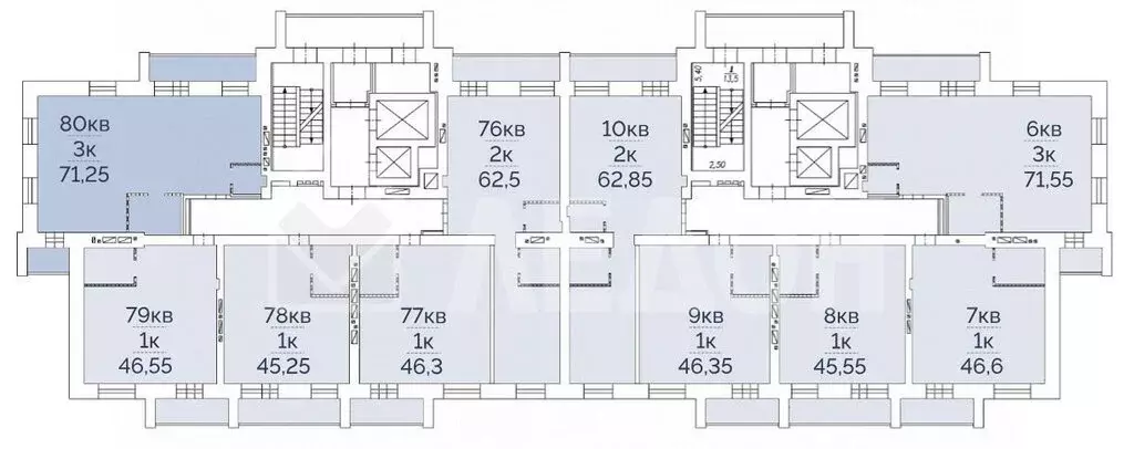 1-комнатная квартира: Омск, улица Гусарова, 48 (46.35 м) - Фото 1