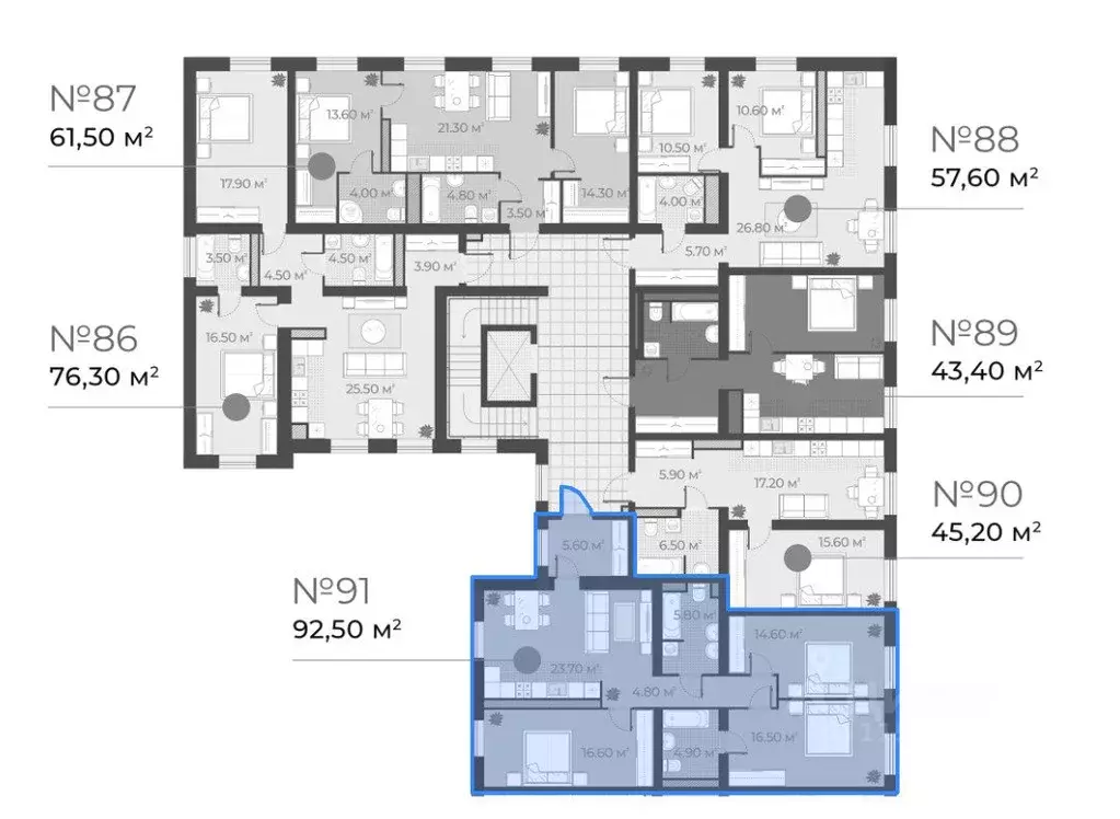 3-к кв. Санкт-Петербург Зеленогорская ул., 3 (92.7 м) - Фото 1