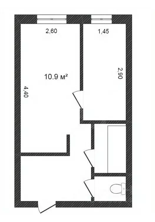 1-к кв. Тюменская область, Тюмень ул. Червишевский Тракт, 68 (24.0 м) - Фото 1
