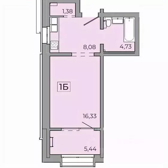 1-к кв. Иркутская область, Иркутск Байкальская ул., 89 (45.6 м) - Фото 0