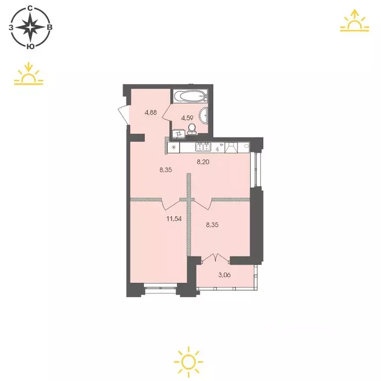 1-к кв. Иркутская область, Иркутск Энергетиков мкр,  (48.97 м) - Фото 0