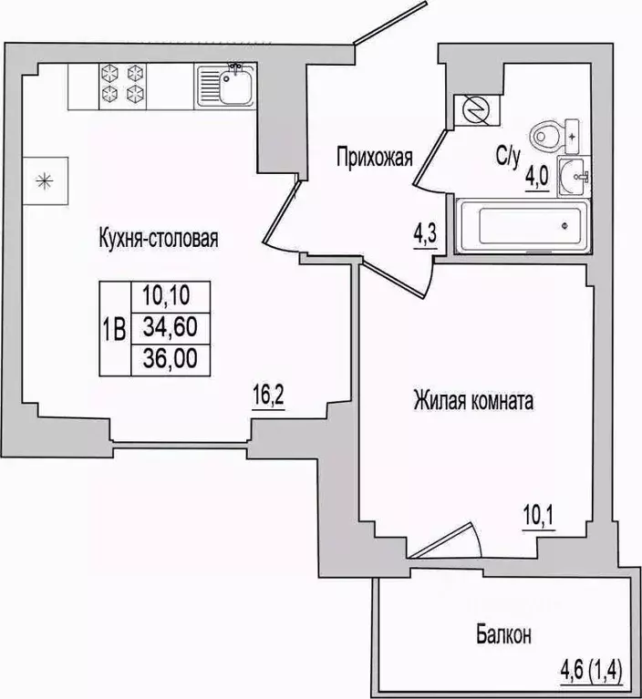 1-к кв. Псковская область, Псковский район, Завеличенская волость, д. ... - Фото 1