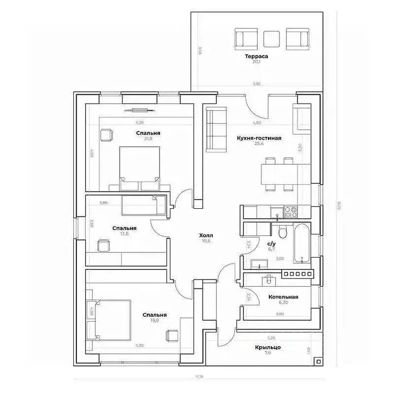 Дом, 140 м - Фото 1