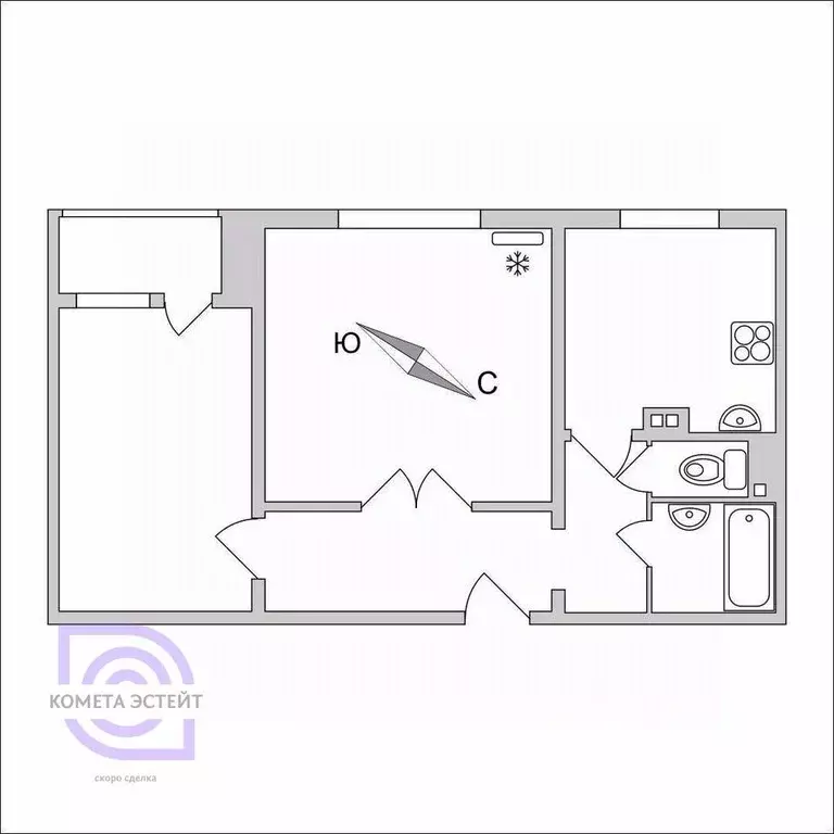 2-к кв. Москва ул. Милашенкова, 12В (52.1 м) - Фото 1