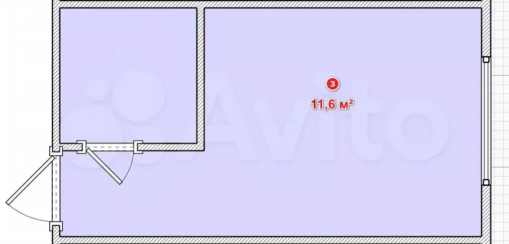 Квартира-студия, 11,6 м, 1/9 эт. - Фото 0