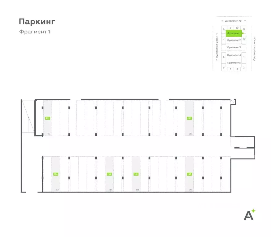 Гараж в Санкт-Петербург Аквилон Ливз жилой комплекс (27 м) - Фото 1