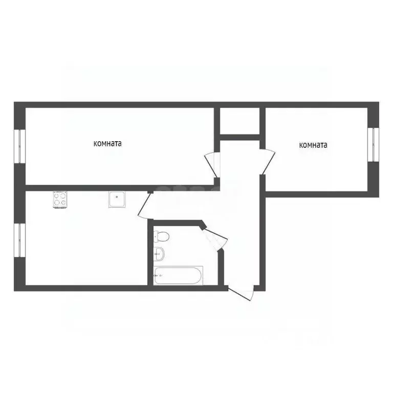 2-к кв. Севастополь ул. Дмитрия Ульянова, 11 (46.2 м) - Фото 2